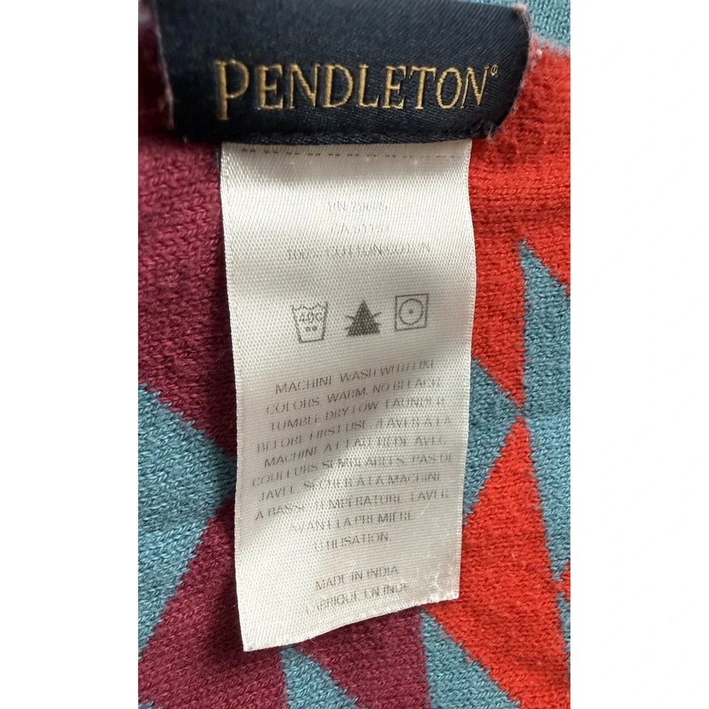 Pendleton Cotton Baby Blanket 30x40 Aztec Teal
